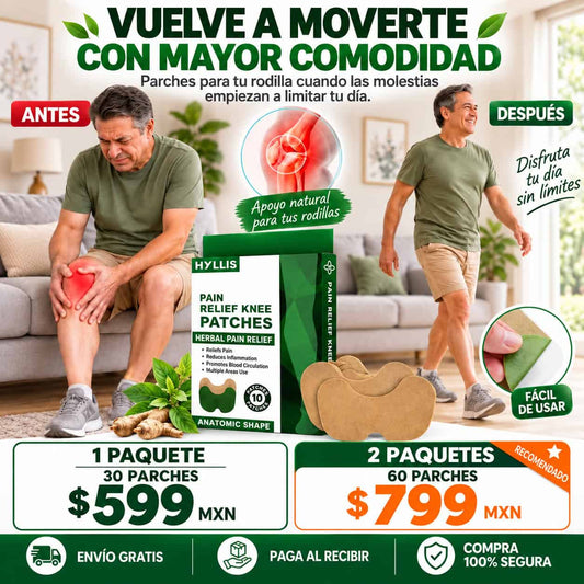 HYLLIS® Parches para Alivio del Dolor de Rodilla|30 Parches